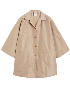 Aspesi Single-Breasted Coats - Natural