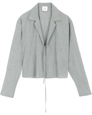 Alysi Viskose-Bluse - Grau