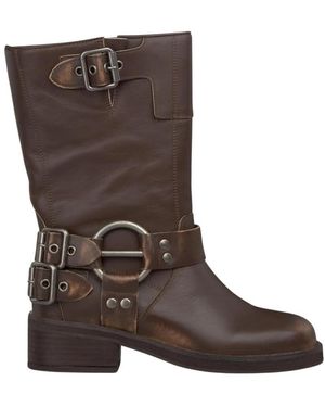 Alma En Pena. Heeled Boots - Brown