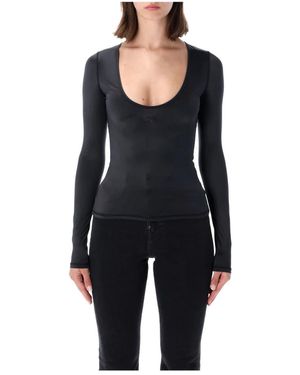 DIESEL Long Sleeve T-Shirts - Black