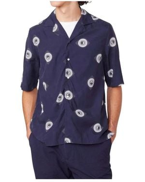 Officine Generale Short Sleeve Shirts - Blue