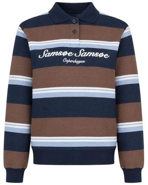 Samsøe & Samsøe Tops ,Veelkleurig ,Polo Shirts - Blauw