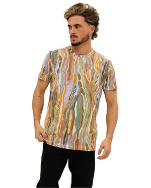 carlo colucci Knit Print T-Shirt - Meerkleurig