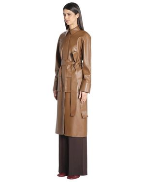 JOSEPH Leren Trenchcoat - Bruin