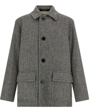 Dries Van Noten Jassen ,Grijs ,Wol Randale Jas