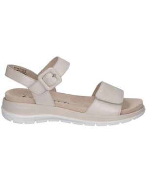 Caprice Flat Sandals - Grey