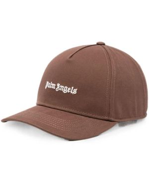 Palm Angels Klassische Logo Baseballkappe - Braun