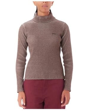Obey Alias Rollkragenpullover - Rot