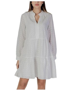 B.Young Witte Katoenen Jurk Lente/Zomer Collectie - Grijs