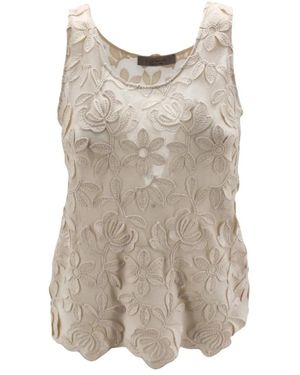 D.exterior Sleeveless Tops - Brown