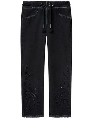 Isabel Marant Cropped Jeans - Negro