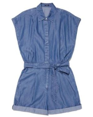 Denham 02-22-04-18-002 Maya Jumpsuit Short IT Damen Catsuit Jeans - Blau