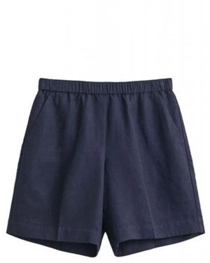 GANT Korte Broeken ,Blauw ,Linnen Linnen Blend Pull On Shorts