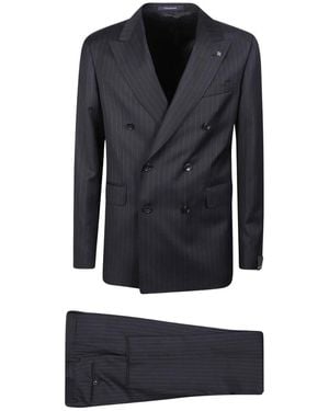 Tagliatore Double Breasted Suits - Negro