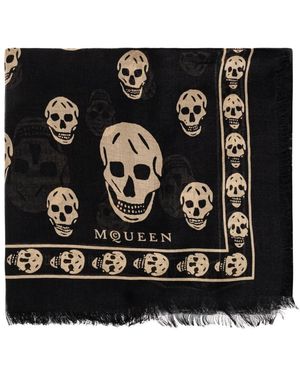 McQueen Silky Scarves - Black