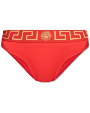 Versace Badmode ,Rood ,Leer Zwembroek Bodem