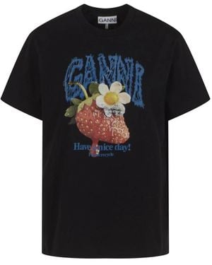 Ganni T-Shirts - Black