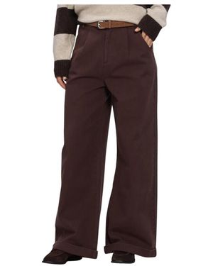 WITHBLACK Broeken ,Bruin Broeken Wblsteffi Hw Wide Pant