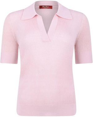 Max Mara V-Neck Knitwear - Rosa