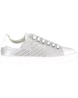 Emporio Armani Silberne lure sportschuhe mit kontrastierenden details - Weiß