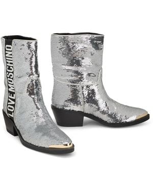 Moschino Puntlaarsjes Met Pailletten - Grijs