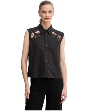 DKNY Katoenen Blouse - Zwart