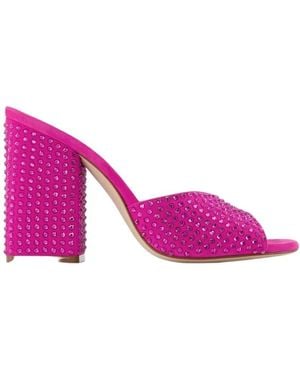 Paris Texas Heeled Mules - Purple