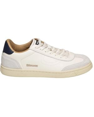 Blauer Schoenen ,Wit ,Leer Lowell 03 Sneaker