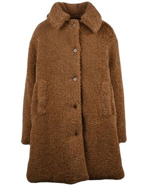 Aspesi Single-Breasted Coats - Marrone
