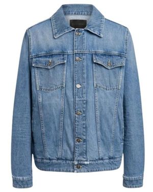 Dondup Jassen ,Blauw ,Denim Regular Fit Rigid Denim Jacket