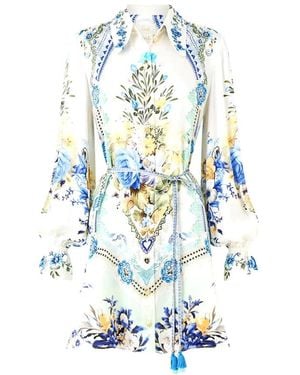 CAMILLA Kleedjes ,Veelkleurig ,Shift Shirt Dress - Blauw
