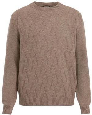Oscar Jacobson Round-Neck Knitwear - Marron