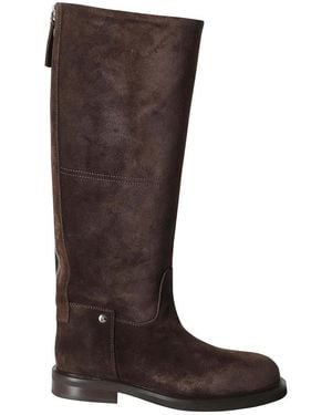 Poeve Schoenen ,Bruin ,Suède Eve Hoge Laarzen