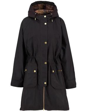 Barbour Marcy Wax Parka - Zwart