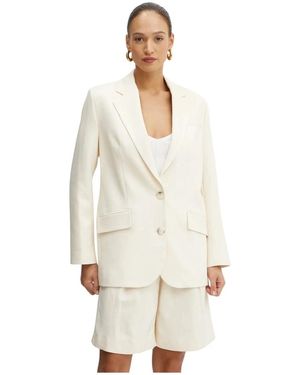 IVY & OAK Jassen ,Katoen Blazer - Naturel