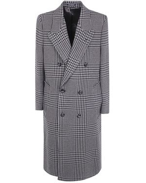 Emporio Armani Double-Breasted Coats - Gris