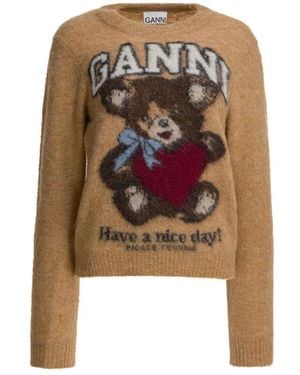 Ganni Round-Neck Knitwear - Multicolor