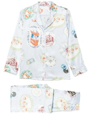 Olivia Von Halle Nachtkleding ,Veelkleurig ,Pyjamas - Wit