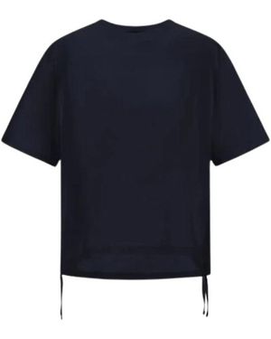 Herno T-Shirt Mit Nylon-Kontrast - Blau