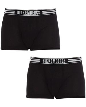 Bikkembergs Ondergoed ,Zwart ,Katoen 2-Pack Boxers