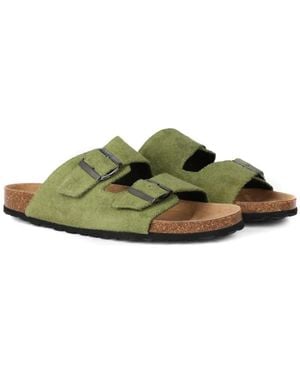 MC2 Saint Barth Groene Katoenen Sandalen