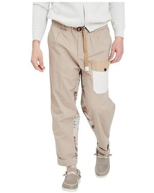 White Sand Straight Trousers - Natural
