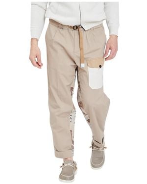 White Sand Straight Trousers - Natural