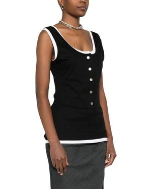 Markgong Sleeveless Tops - Black