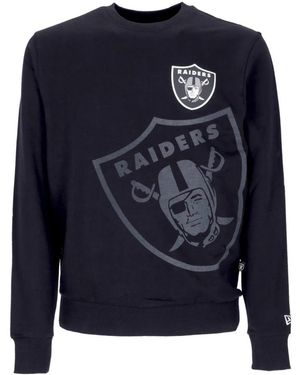 KTZ Sudadera Ligera Con Cuello Redondo Para Hombre Nfl Washed Pack Graphic Crewneck Lasrai - Azul