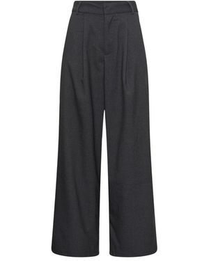 Kaffe Broeken ,Grijs ,Leer Kamerle Broek
