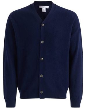 Comme des Garçons Strickcardigan Mit V-Ausschnitt - Blau