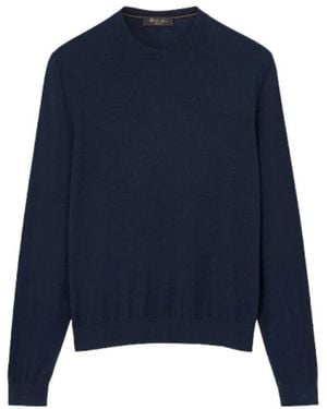 Loro Piana Round-Neck Knitwear - Blue