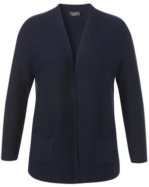 Via Appia Due Open Jas Met Gestructureerde 1/1 Arm - Blauw