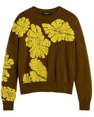 Desigual Round-Neck Knitwear - Jaune